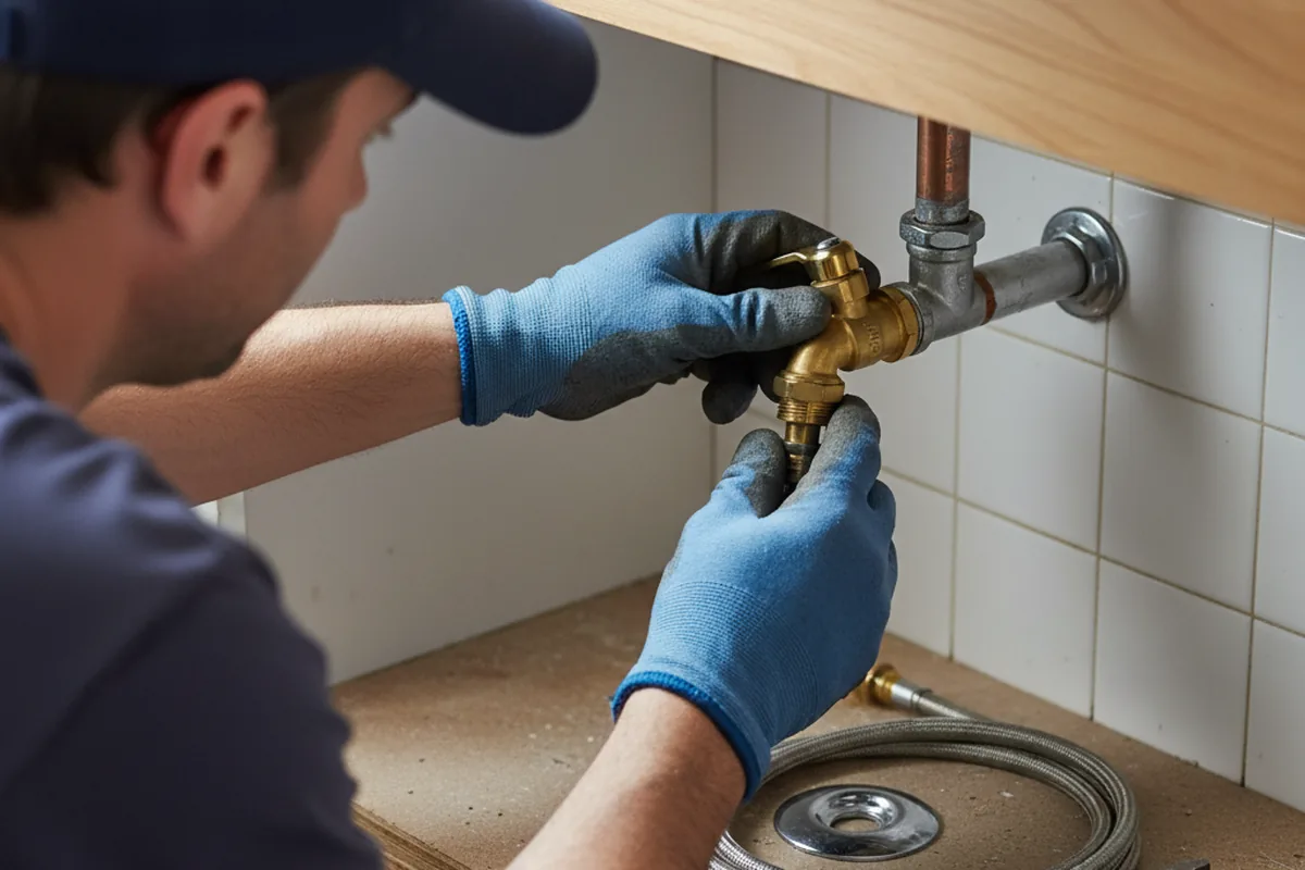 Shutoff valve and fitting work during Emergency Plumbing in Langley